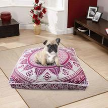 35&quot; Large Square Mandala Home Decorative Floor Cushion Covers Pet Bed Covers Thr - £10.17 GBP