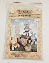 Patch press Sunday bunny vintage DIY pattern stuffed bunny eggs pattern ... - $19.75