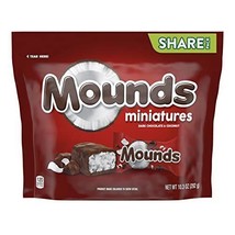 MOUNDS Miniatures Dark Chocolate and Coconut Candy Bars Gluten Free Individua... - £38.28 GBP