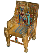 Handmade, Antique Carving Wood Chair, King TUT ANKH AMON, Pharaonic Wood... - £643.38 GBP