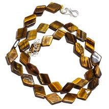 Tiger&#39;s Eye Natural Gemstone Beads Multi Shape Strand Length 19&quot; KB-1671 - £8.54 GBP