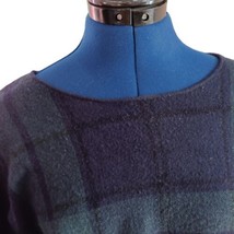 Tahari Top Plaid Checkered Blue Green Black Sweater 1X - £18.39 GBP