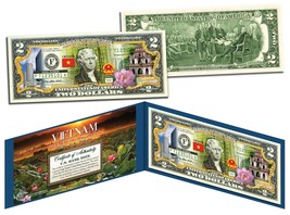 VIETNAM * Independence Freedom &amp; Happiness * Colorized $2 Bill U.S. Lega... - $248.61 MXN