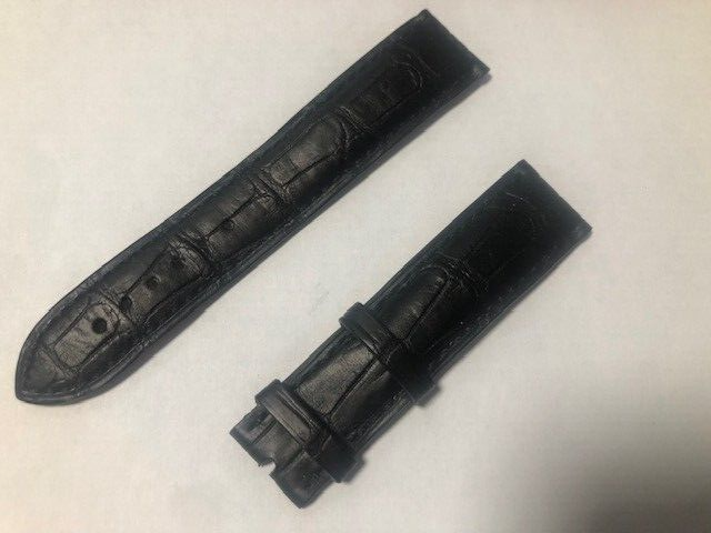 100% AUTHENTIC Chopard 20mm Matte Black Alligator Watch Band Strap NEW - $177.47