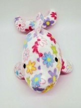 18&quot; Fiesta Dolphin Pink White w Multicolored Flowers Stuffed Plush Toy B306 - $14.99