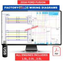 2016 ford Fusion Complete Color Electrical Wiring Diagram Manual USB - $24.95