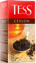 Tess Tea - Ceylon High Grown - Black Tea 25 Tea Bags In Foil Sachets - Russian - $6.92