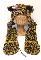 High quality Winter Warm Soft Faux Fur Animal Hat Cap Mitten w/headphone Yellow - £7.50 GBP