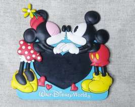 Walt Disney World Kissing Mickey &amp; Minnie Photo Fridge Magnet - $13.75