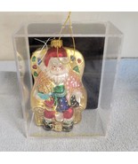 Glass Hand Crafted Santa Sitting In Chair Ornament - £11.55 GBP