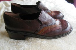 Rare Nine West Women&#39;s Brown Leather Danford Shoes Made in Brazil Size 7.5M - £53.64 GBP