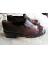 Rare Nine West Women&#39;s Brown Leather Danford Shoes Made in Brazil Size 7.5M - £53.74 GBP