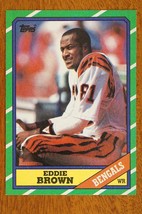 1986 Topps Football Card #260 Eddie Brown RC Cincinnati Bengals - $1.67