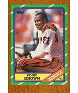 1986 Topps Football Card #260 Eddie Brown RC Cincinnati Bengals - £1.31 GBP