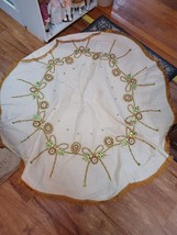 Vtg Mid Century Hand Made Felt Applique Lighted 48&quot; Christmas Holiday Tr... - $940.64 MXN