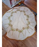 Vtg Mid Century Hand Made Felt Applique Lighted 48&quot; Christmas Holiday Tr... - $940.64 MXN