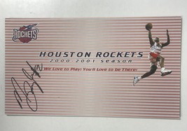 Maurice Taylor Signed Autographed 5x8.5 Houston Rockets Season Ticket Ho... - $19.99