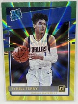 2020-21 Panini Donruss Tyrell Terry Green Yellow Laser RC Rated Rookie #216 - £1.48 GBP