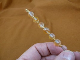 (U-392) 8 mm Peach Mermaid Moonstone 6 bead gold tone bead hatpin Pin hat pins - £8.28 GBP