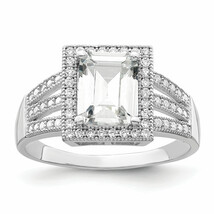 Brilliant Embers Silver  61 Stone Micro Pav CZ Ring QMP936 - $40.32