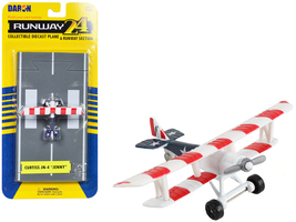 Curtiss JN-4 &quot;Jenny&quot; Training Aircraft Red &amp; White with Blue Tail &quot;United States - £17.95 GBP