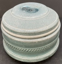 Vintage Blue Powder Puff Music Box - $16.83