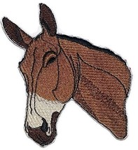 Custom and Unique Horse Face [Mule Face ] Embroidered Iron On/Sew Patch ... - £9.10 GBP