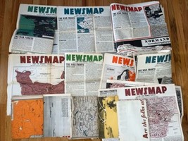 LOT of 13 WWII  NEWSMAP For The Armed Forces Posters War Fronts 47x35 - $199.00