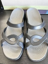 Crocs Meleen Twist Sandal Black Comfort Slip On Women&#39;s Size 10 - £17.21 GBP