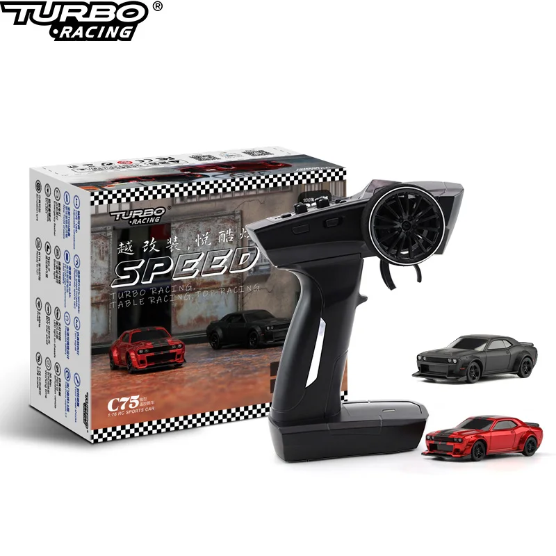Turbo Racing 1:76 C75 On Road RC Car Radio Full Proportional Remote Control Toys - £102.07 GBP