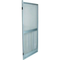 36&quot; x 79-80&quot; Hinged Steel Screen Door Bravo Gray - $149.80