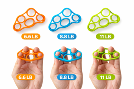 6-Pack Hand Grip Strengthener Set – Finger Exerciser, Forearm Grip Trainer - $11.86
