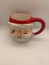 EUC Sleigh Bell Bistro Set of 3 Christmas Santa Claus Ceramic Mugs 26 Ounces - £28.03 GBP