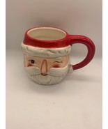 EUC Sleigh Bell Bistro Set of 3 Christmas Santa Claus Ceramic Mugs 26 Ou... - £27.92 GBP