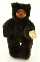 Hand Crafted Wood Art Toy Robert Raikes Bear COOKIE 660330 Brown Fur 12&quot; 1989 - £14.78 GBP