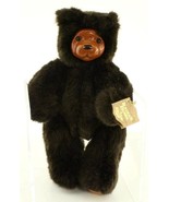 Hand Crafted Wood Art Toy Robert Raikes Bear COOKIE 660330 Brown Fur 12&quot;... - £14.54 GBP