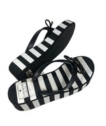 Kate Spade New York Black White Rubber Flip Flop Sandals Womens Size 7M - £12.24 GBP