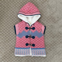 Matilda Jane Warm Hugs Fair Isle Vest Hood Sherpa Make Believe Girls New - £22.83 GBP