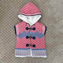 MATILDA JANE Warm Hugs Fair Isle Vest Hood Sherpa Make Believe Girls NEW - $29.02