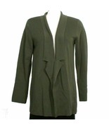 EILEEN FISHER Oregano Green Silk Cotton Interlock Knit Notched Collar Ja... - $272.34 CAD
