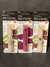 3 Revlon Kiss Balm Lasting Hydration SPF 20 010 Tropical Coconut ,berries 0.09oz - $13.73