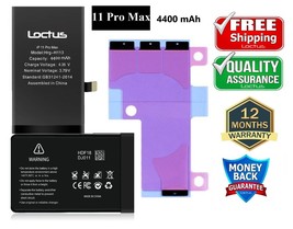 iPhone 11 Pro Max 4400mAh Capacity Replacement Battery A2161 A2218 LOCTUS New - £20.77 GBP