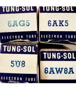 Tung-Sol Electron Tubes Lot Of 4 In Box Untested Vintage Electronics ELE... - $1,110.38 MXN