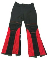 Profile Vintage Snowboard Pants Black Red Unisex Men 40 Padded 36x31 Fleece Line - $39.99