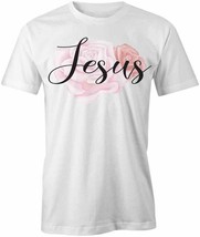 Jesus Roses T Shirt Tee Short-Sleeved Cotton Clothing Religion S1WCA60 - £16.27 GBP+