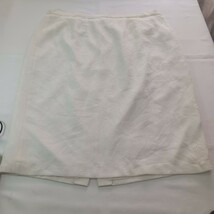 R&M Richards Women's Cream Rear Zipper & Slit Casual Skirt Size 24W Waist 44" image 9