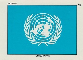 1991 Desert Storm Topps Flag Stickers United Nations # 33 - £1.36 GBP