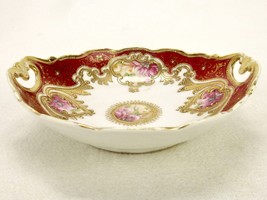 RC Noritake Footed Bowl, Nippon, Heavy Floral Gilding, Open Handles, Sca... - £46.03 GBP