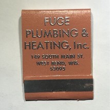 Fuge Plumbing Heating Wear Bend Wisconsin Advertising Matchbook Cover Ma... - £3.94 GBP