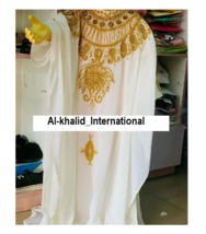 Ramadan Dubai White Kaftan Special Girl Georgette Moroccan Wedding Kid D... - £48.17 GBP